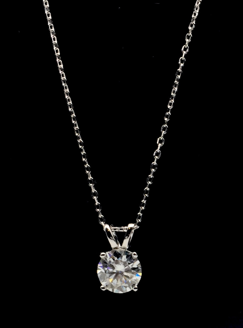 2ct Moissanite Round Brilliant Cut Necklace + Earrings Set