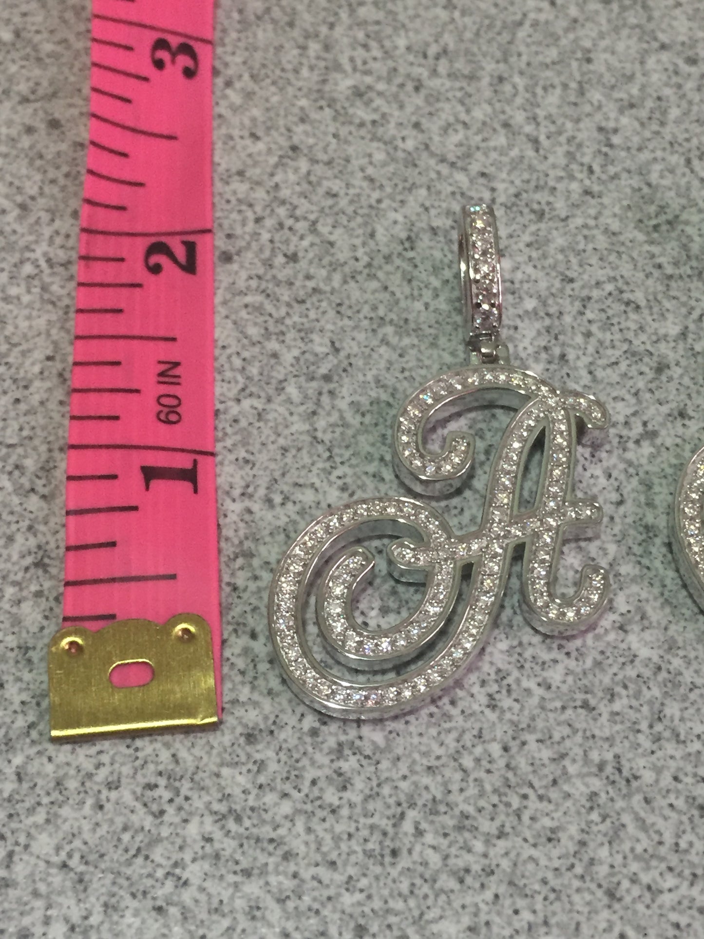 Moissanite Letter Pendant - Cursive