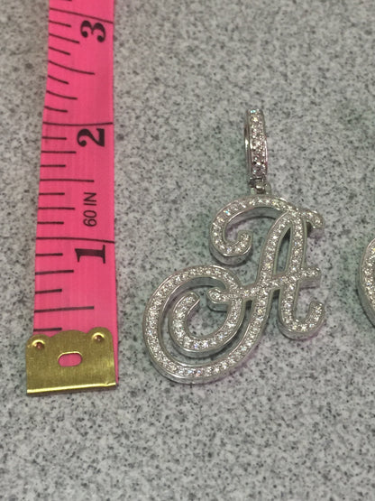 Moissanite Letter Pendant - Cursive