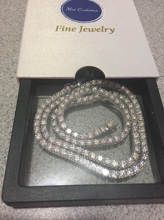 4mm Moissanite Tennis Chain
