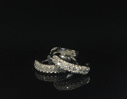 13mm Moissanite Huggie Hoop Earrings
