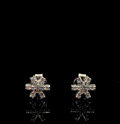 “Icy Snow” Snowflake Moissanite Stud Earrings