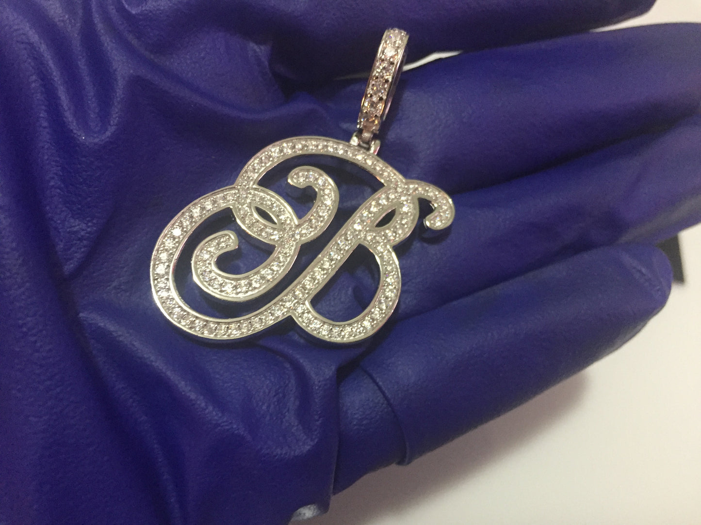 Moissanite Letter Pendant - Cursive