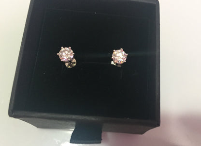 Moissanite Studs: 0.5 - 2 Cts. (Pushback, 6 Prong)