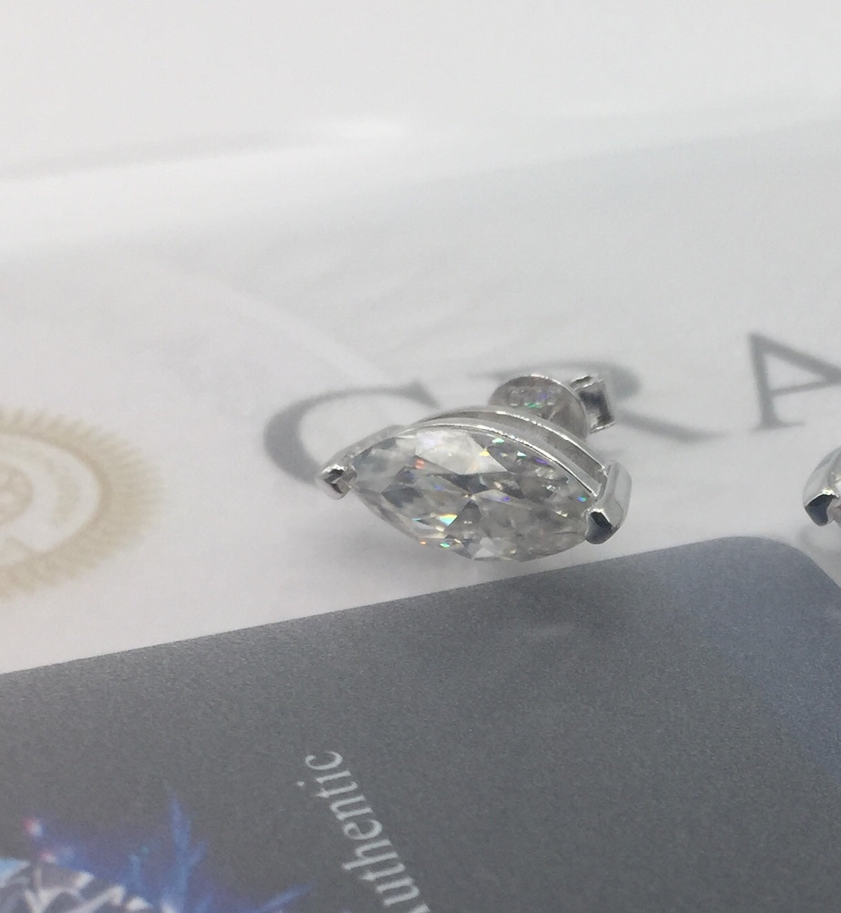 Marquise Cut Moissanite Stud Earrings (2 Carat)