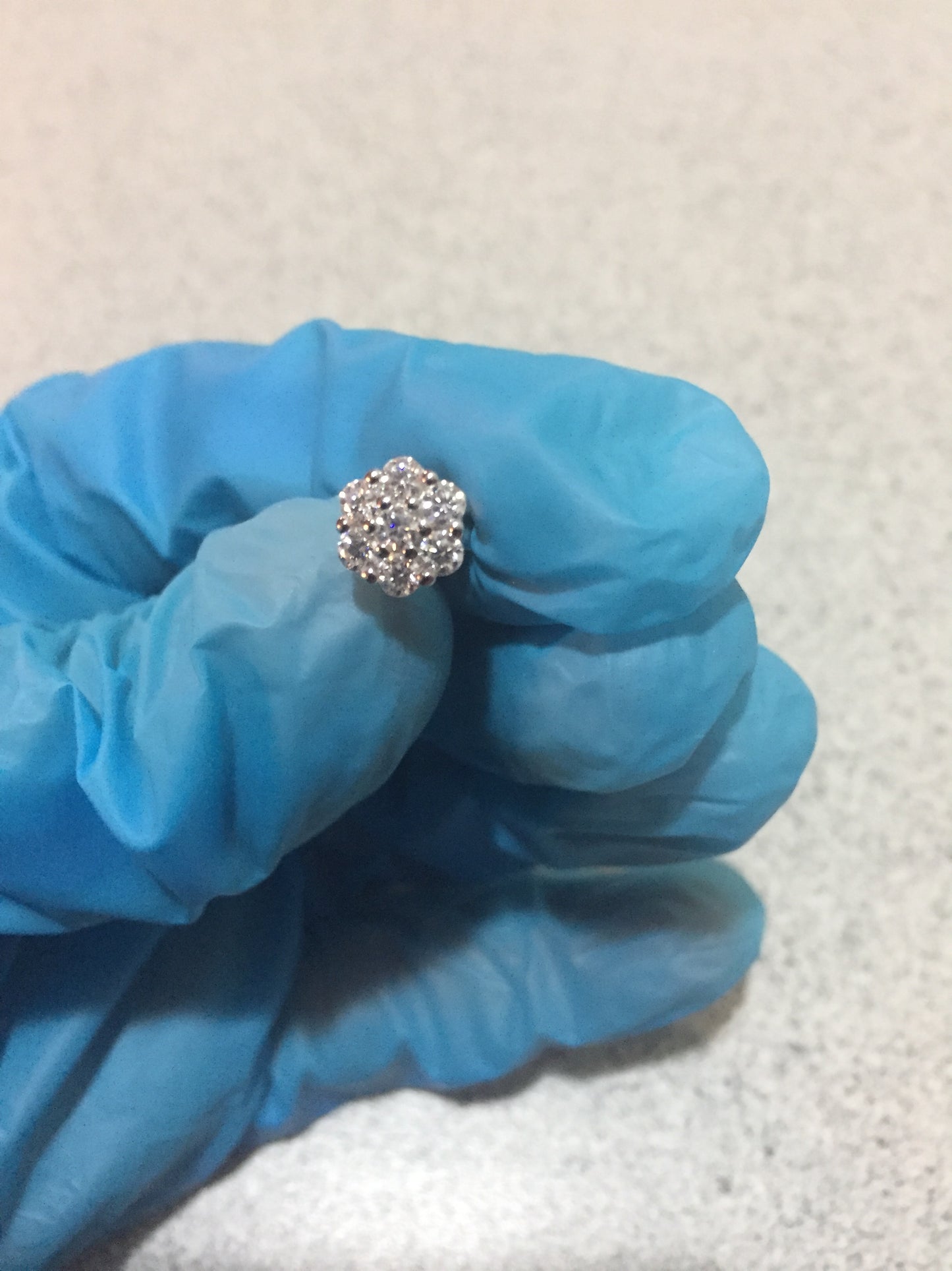 8mm Flower Cluster Moissanite Stud Earrings