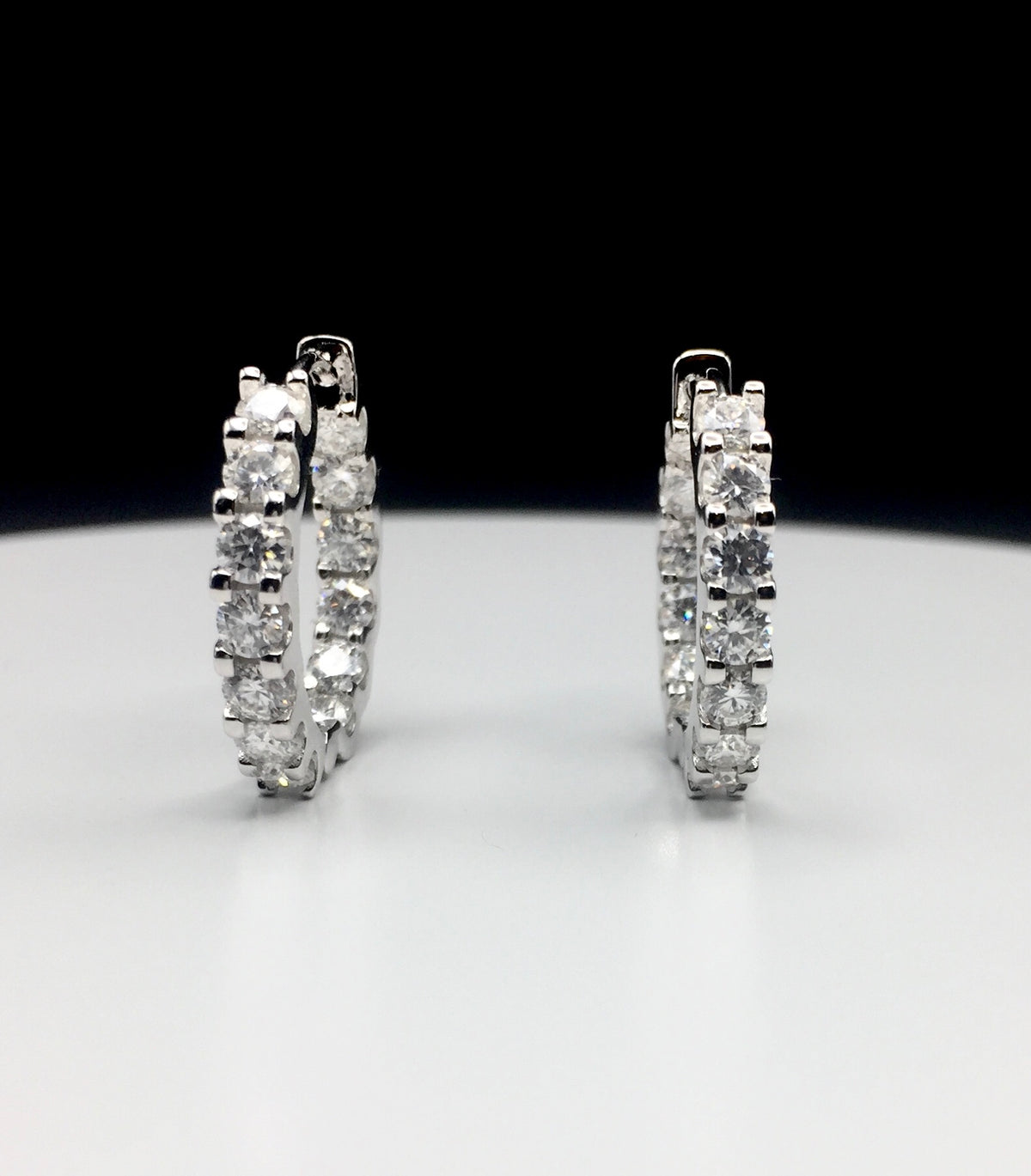 Double Layer Moissanite Hoop Earrings (20mm)