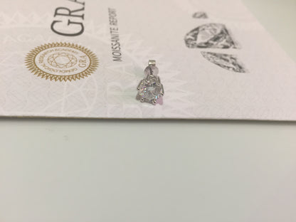1 Carat Moissanite Stud Earring (One Single Earring)