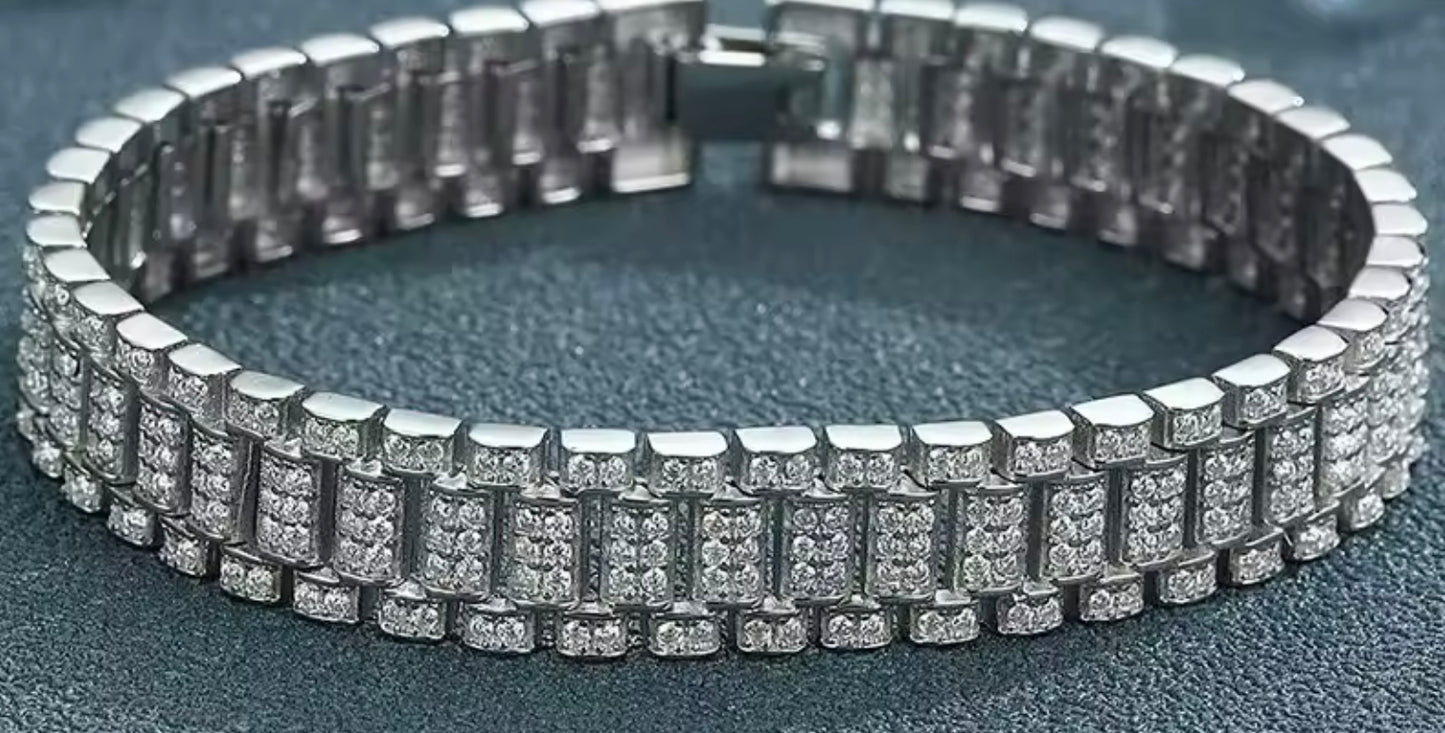 Presidential “Rolex-style” Moissanite Bracelet - 10mm