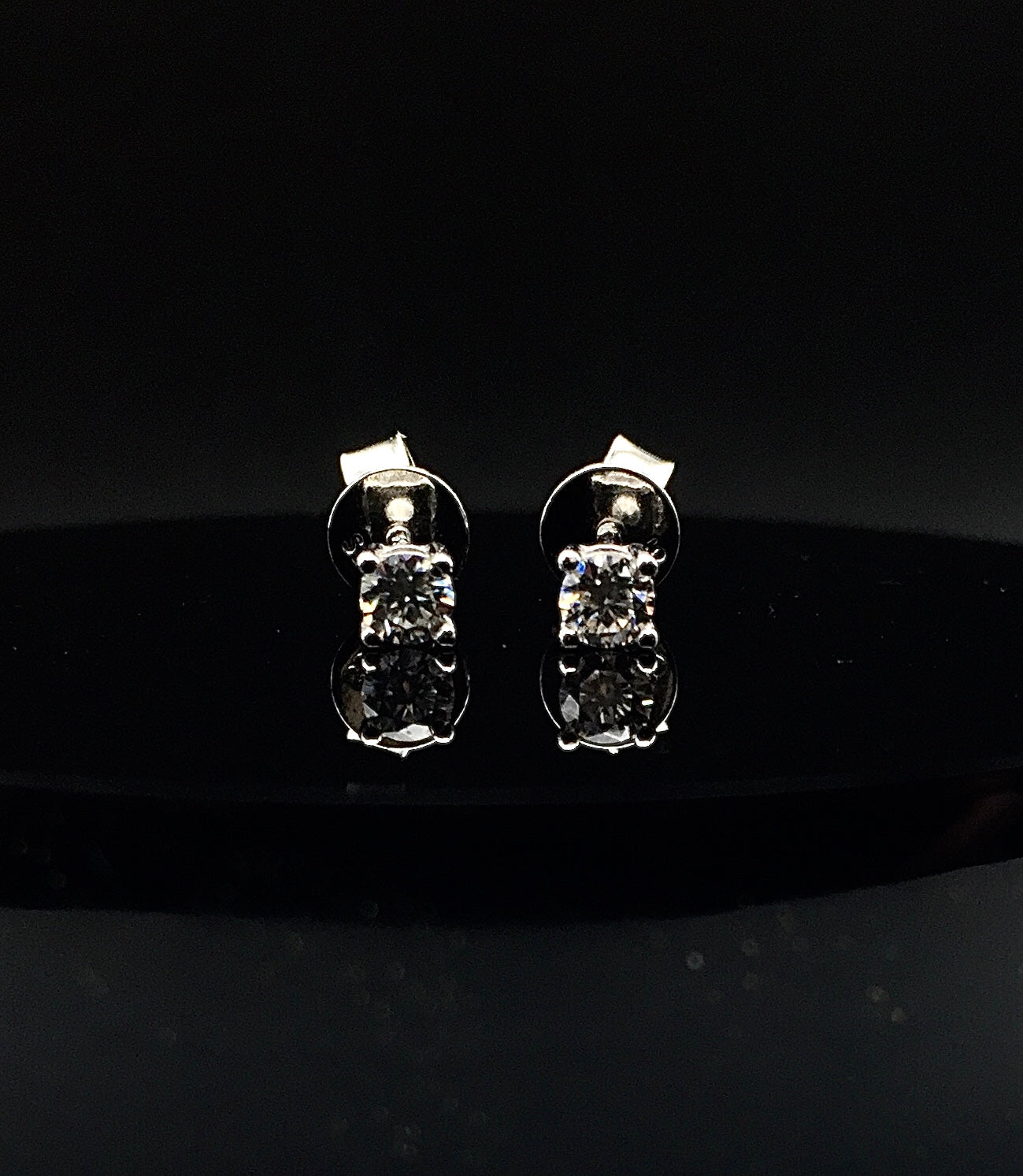 3mm Moissanite Stud Earrings (0.1ct) - Screwback
