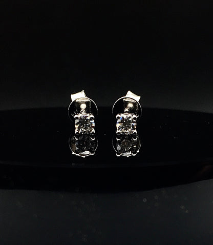 3mm Moissanite Stud Earrings (0.1ct) - Screwback