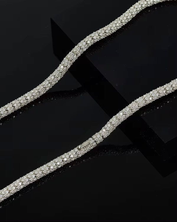 5mm Moissanite “Icy Scales” Chain