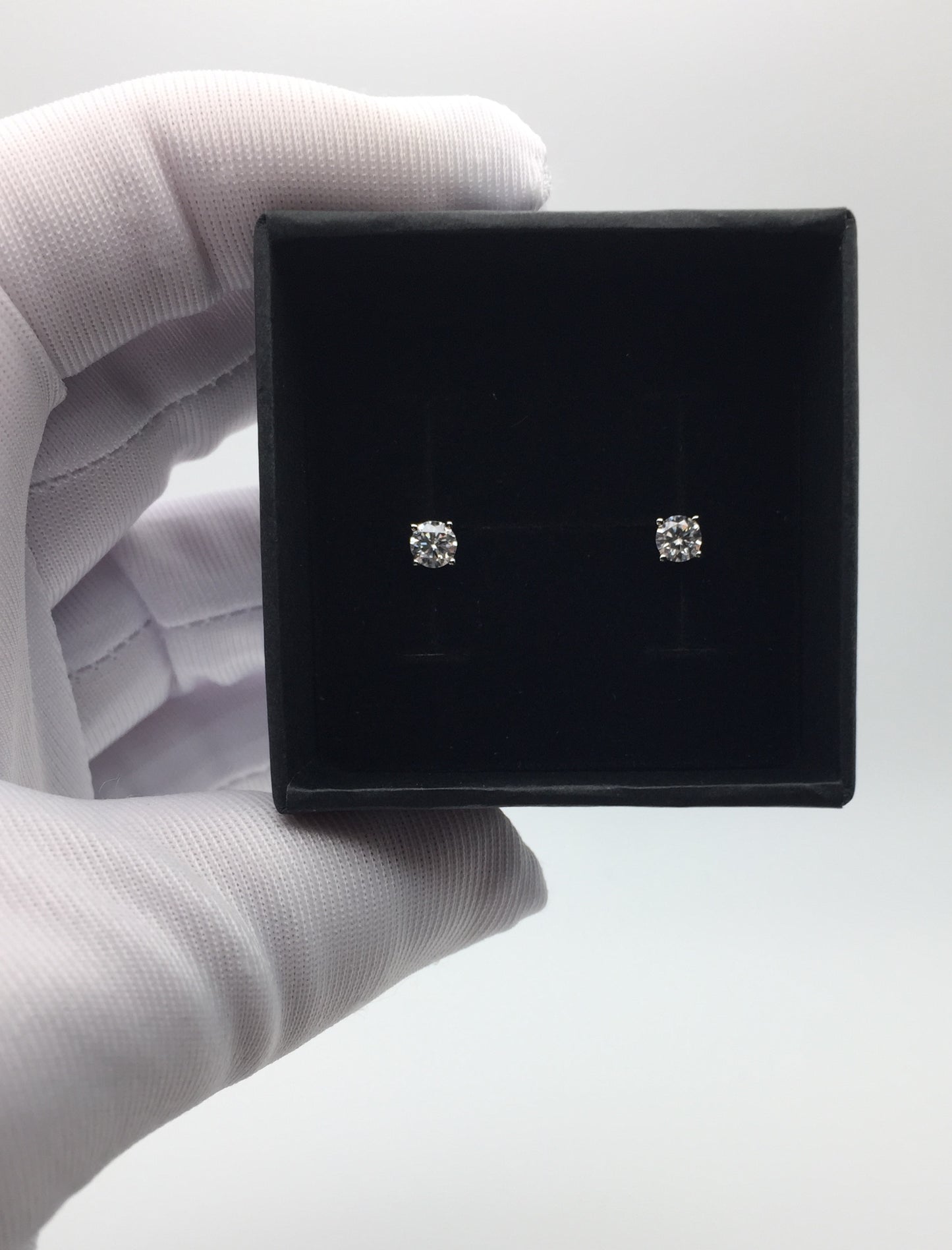 4mm Moissanite Stud Earrings (0.3ct) - Screwback