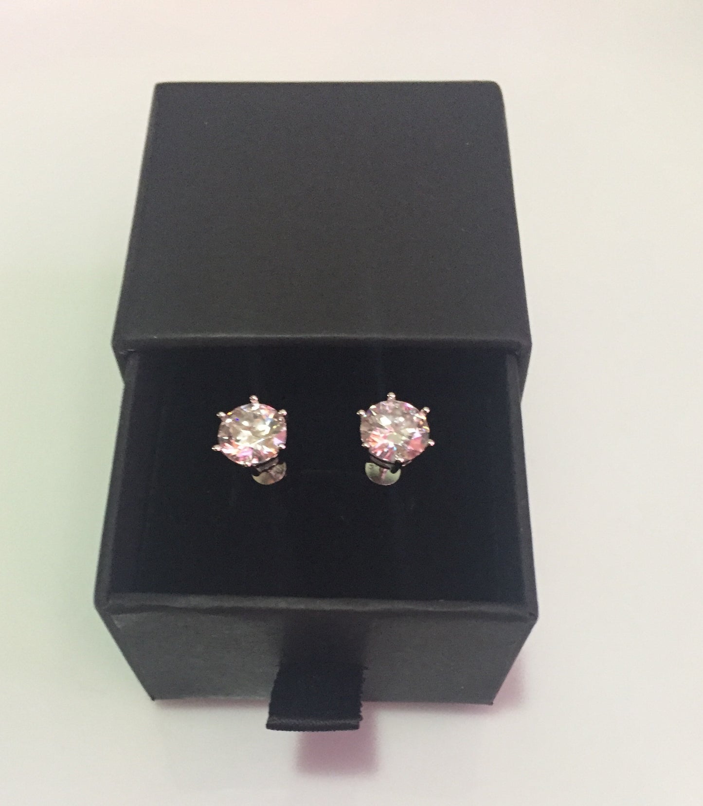 Moissanite Studs: 0.5 - 2 Cts. (Pushback, 6 Prong)