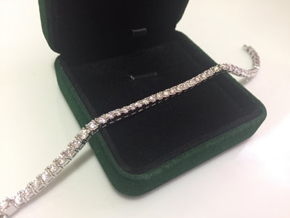 3mm Moissanite Tennis Bracelet: Click-Lock