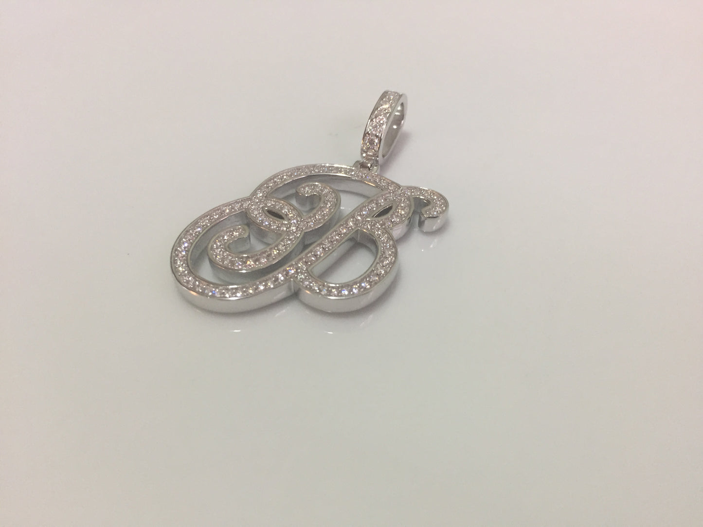 Moissanite Letter Pendant - Cursive