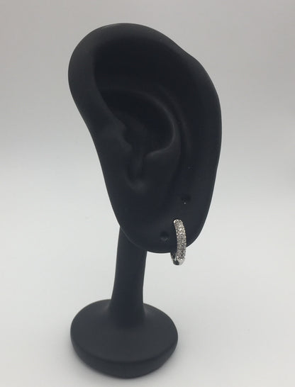 13mm Moissanite Huggie Hoop Earrings