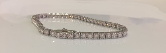 3mm Moissanite Tennis Bracelet: Click-Lock