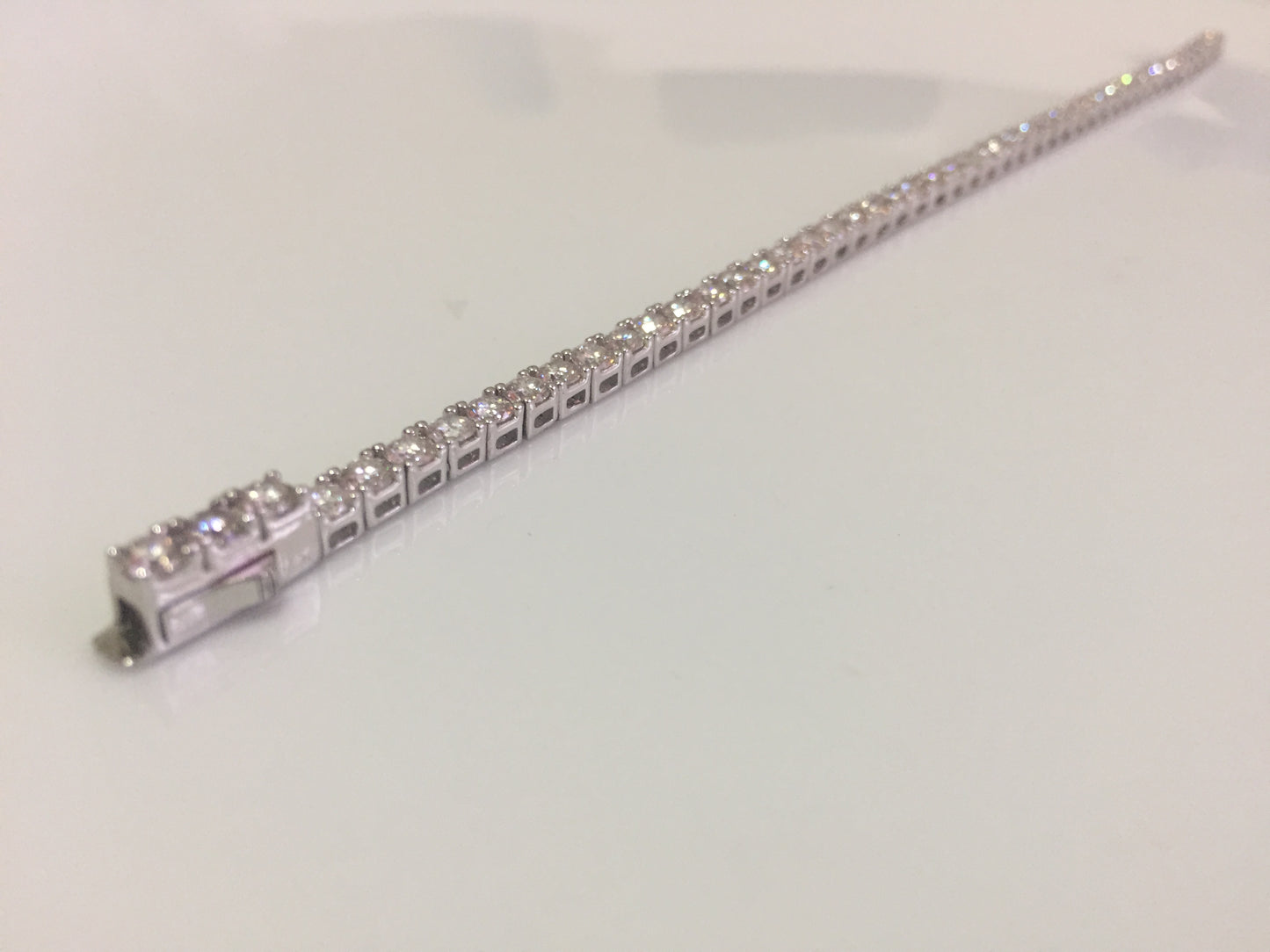 3mm Moissanite Tennis Bracelet: Click-Lock