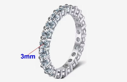 3mm Moissanite Eternity Ring