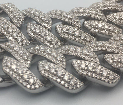 15mm Moissanite 3D Prong Cuban Chain