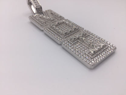 Custom “Round+Baguette” Moissanite Letter Pendants