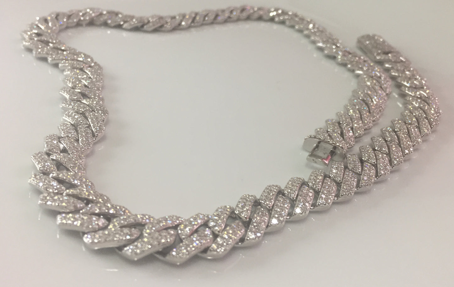 12mm Moissanite Prong Cuban Chain