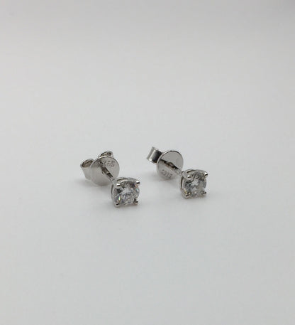 4mm Moissanite Stud Earrings (0.3ct) - Screwback