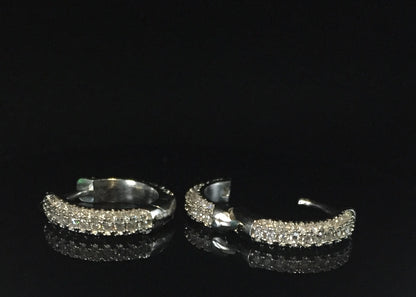 13mm Moissanite Huggie Hoop Earrings