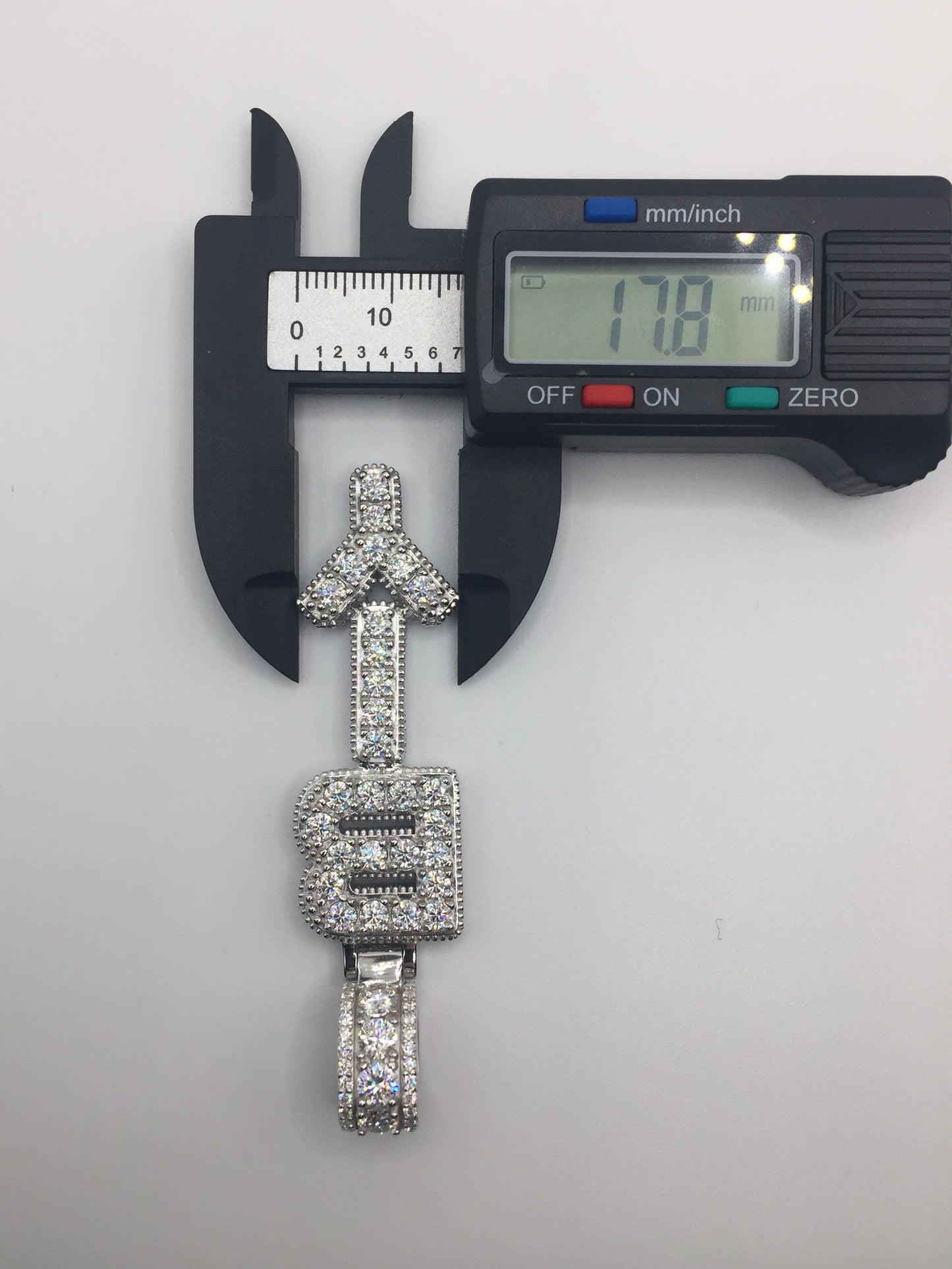 Custom Vertical Moissanite Letter Pendant