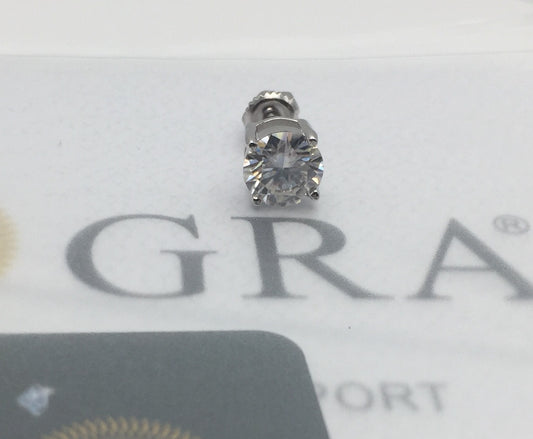 1 Carat Screwback Stud Earring (ONE Single earring)