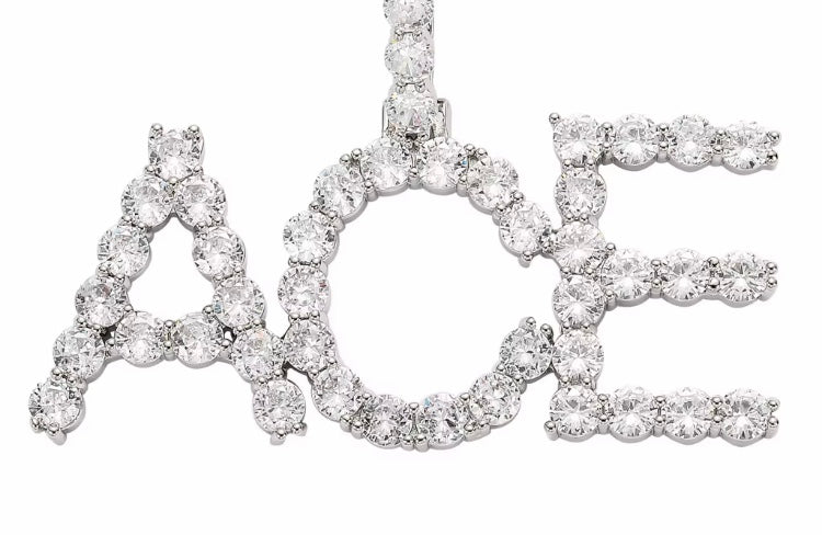 Custom 50 POINTER Moissanite Letter/Name Pendant