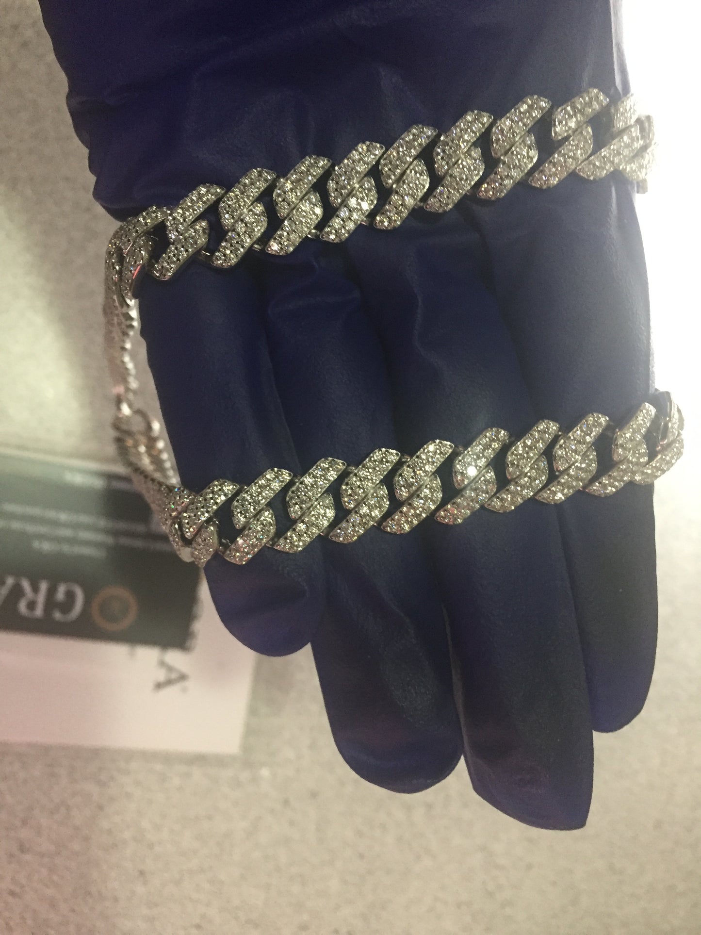 12mm Moissanite Prong Cuban Chain