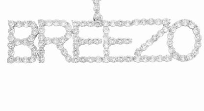 Custom 50 POINTER Moissanite Letter/Name Pendant