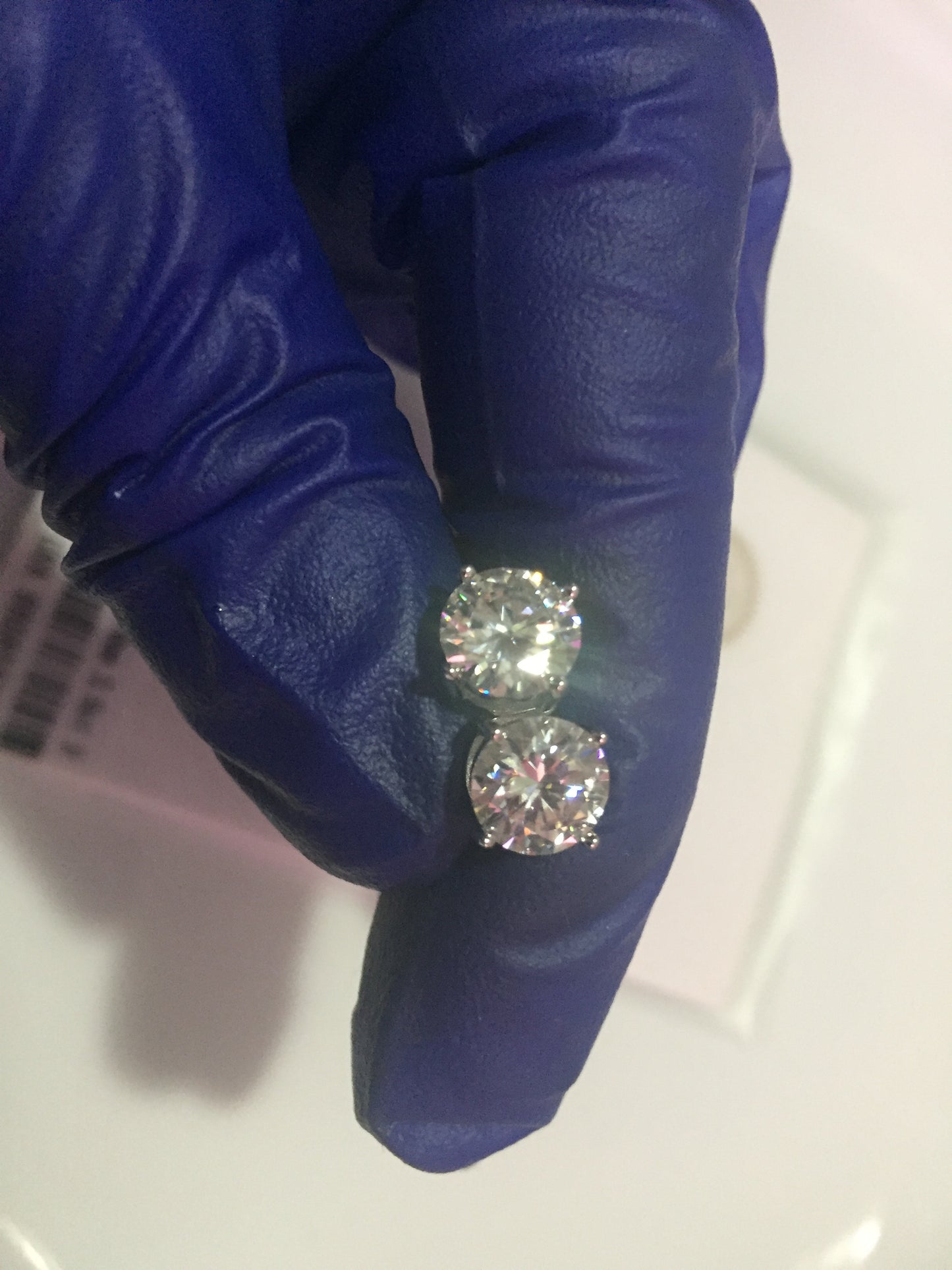2 Carat Moissanite Stud Earrings (8mm, Screw-back)