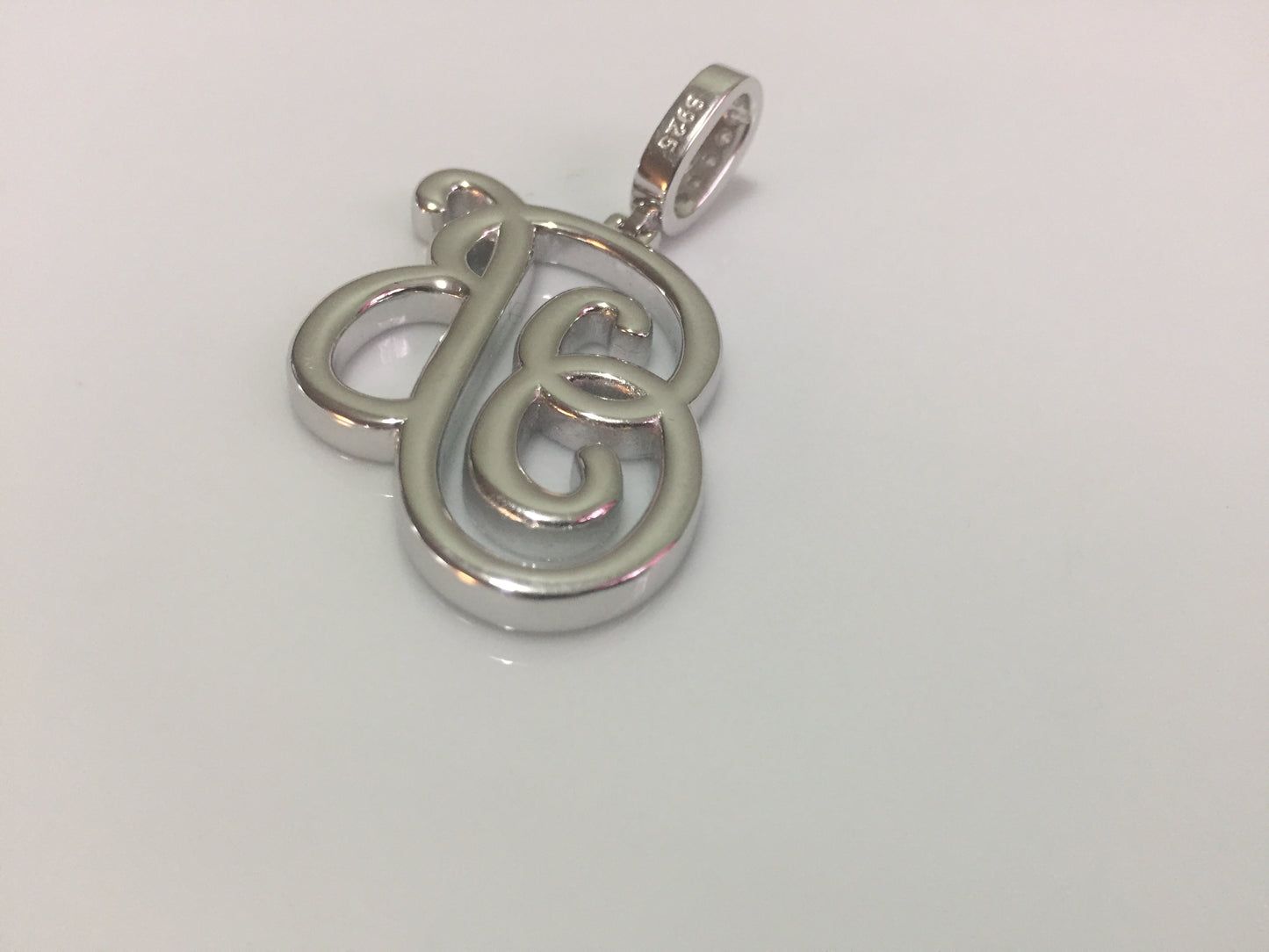 Moissanite Letter Pendant - Cursive