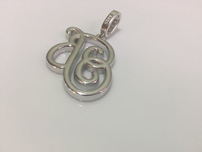 Moissanite Letter Pendant - Cursive