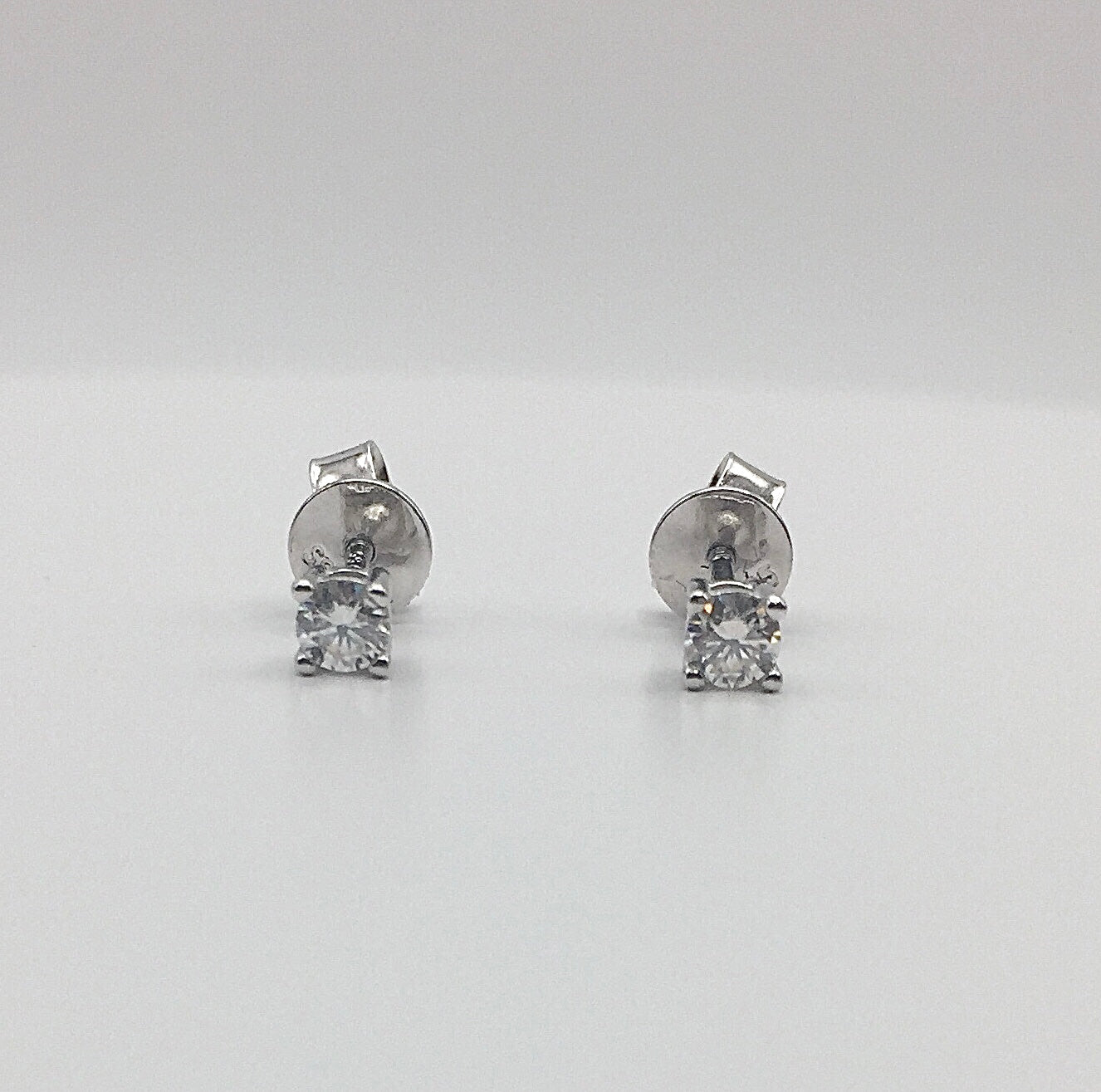 3mm Moissanite Stud Earrings (0.1ct) - Screwback