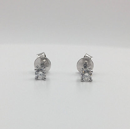 3mm Moissanite Stud Earrings (0.1ct) - Screwback