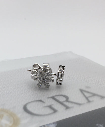 “Icy Snow” Snowflake Moissanite Stud Earrings