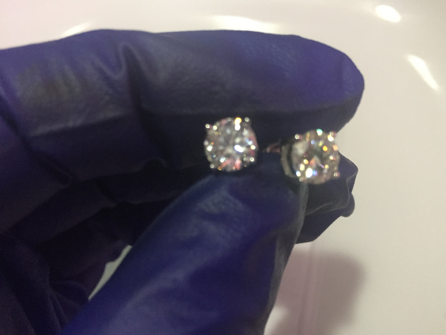 1 Ct. Moissanite Stud Earrings (Screw-back)