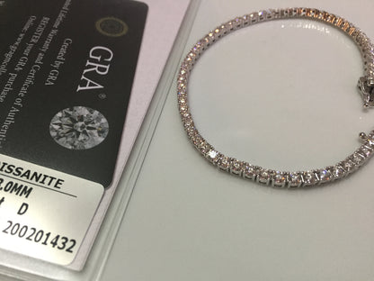 3mm Tennis Bracelet - Moissanite