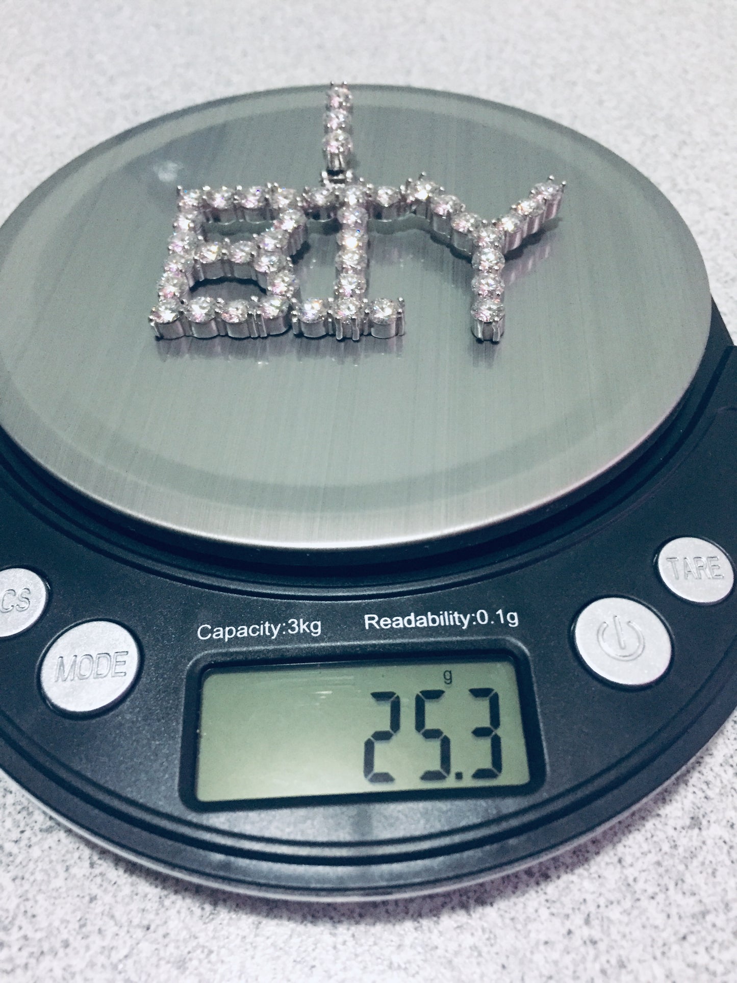 Custom 50 POINTER Moissanite Letter/Name Pendant