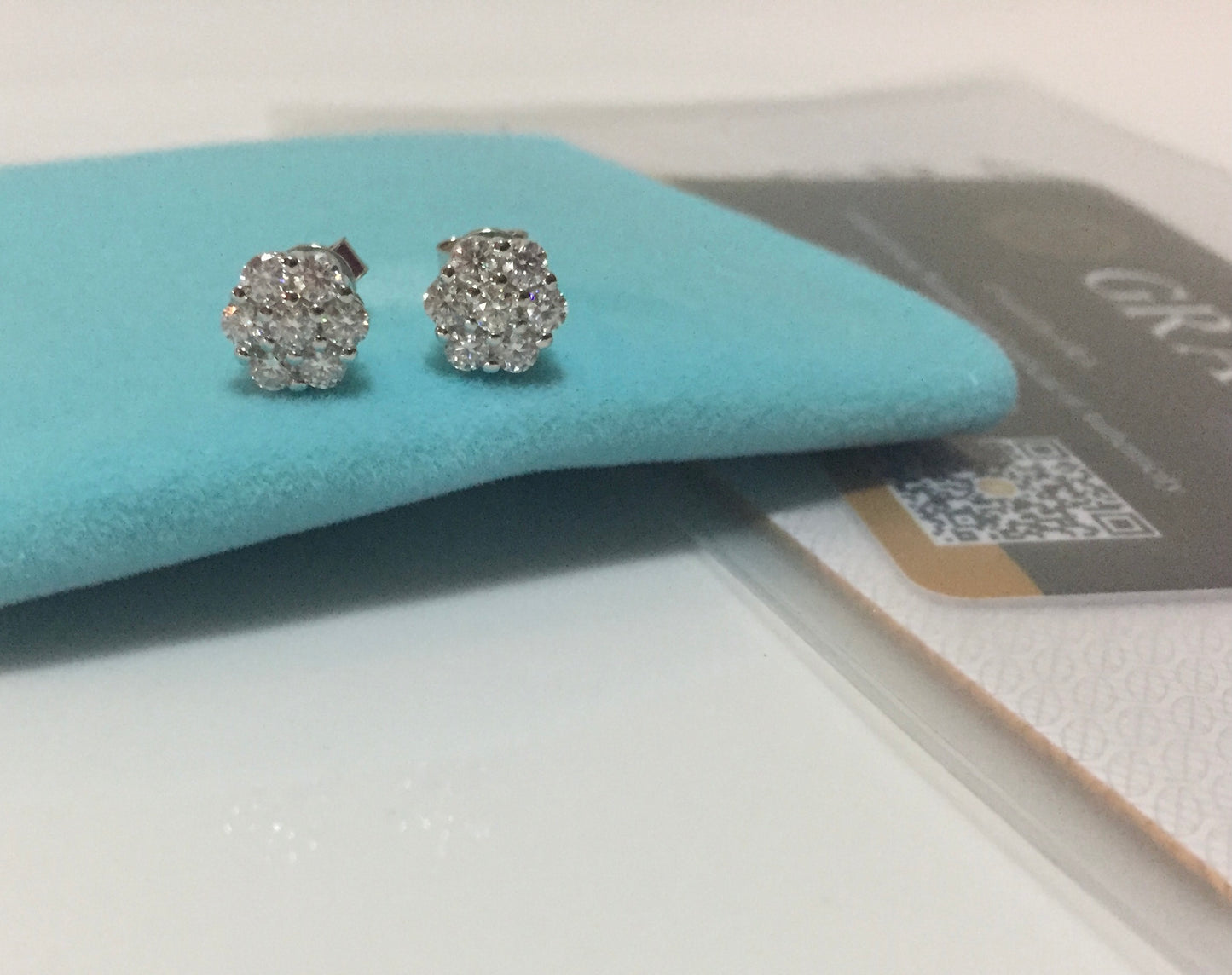 8mm Flower Cluster Moissanite Stud Earrings