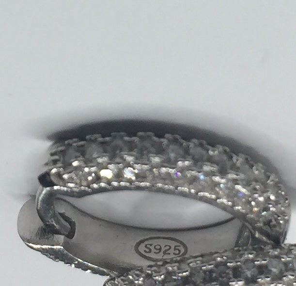 13mm Moissanite Huggie Hoop Earrings