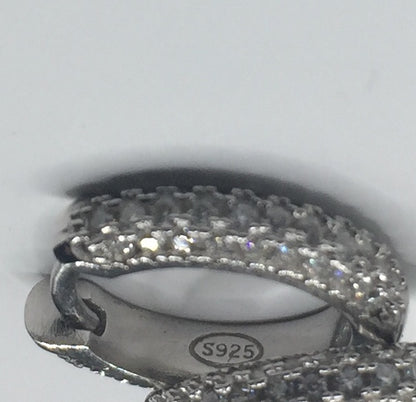 13mm Moissanite Huggie Hoop Earrings