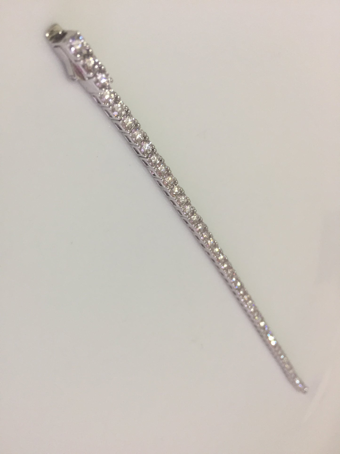 3mm Moissanite Tennis Bracelet: Click-Lock