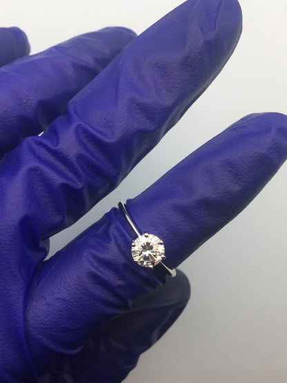 1ct Solitaire Moissanite Ring