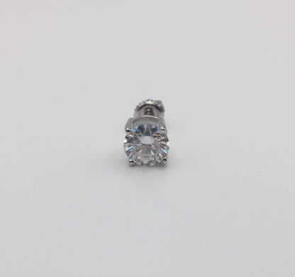 1 Carat Screwback Stud Earring (ONE Single earring)