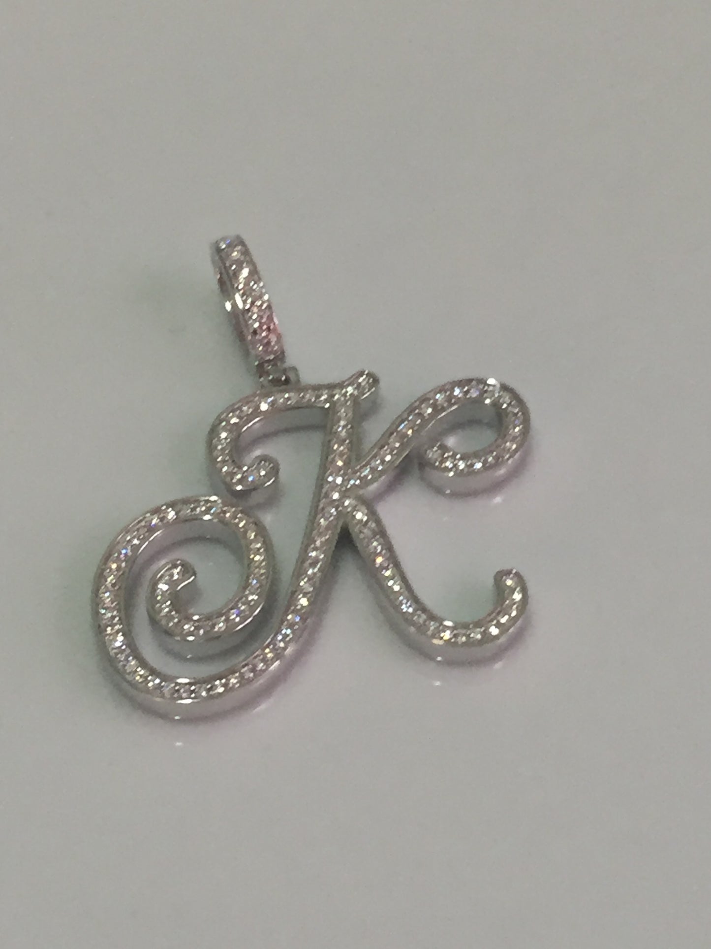 Moissanite Letter Pendant - Cursive